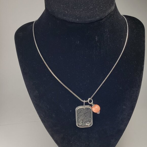 Vantel P. Silver Overlay Necklace with Genuine Coral – 24" Snake Chain Jewelry - Picture 4 of 5